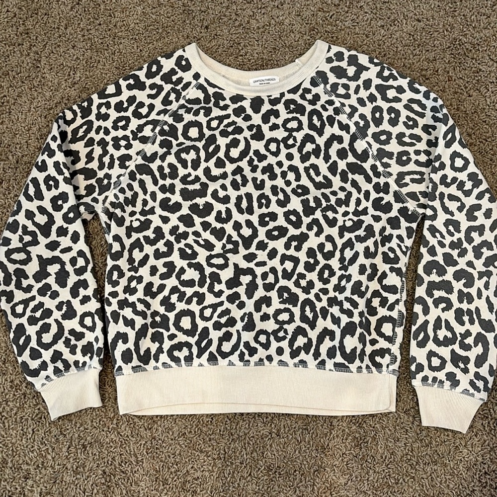 EUC Grayson Threads Animal Print Sweatshirt
